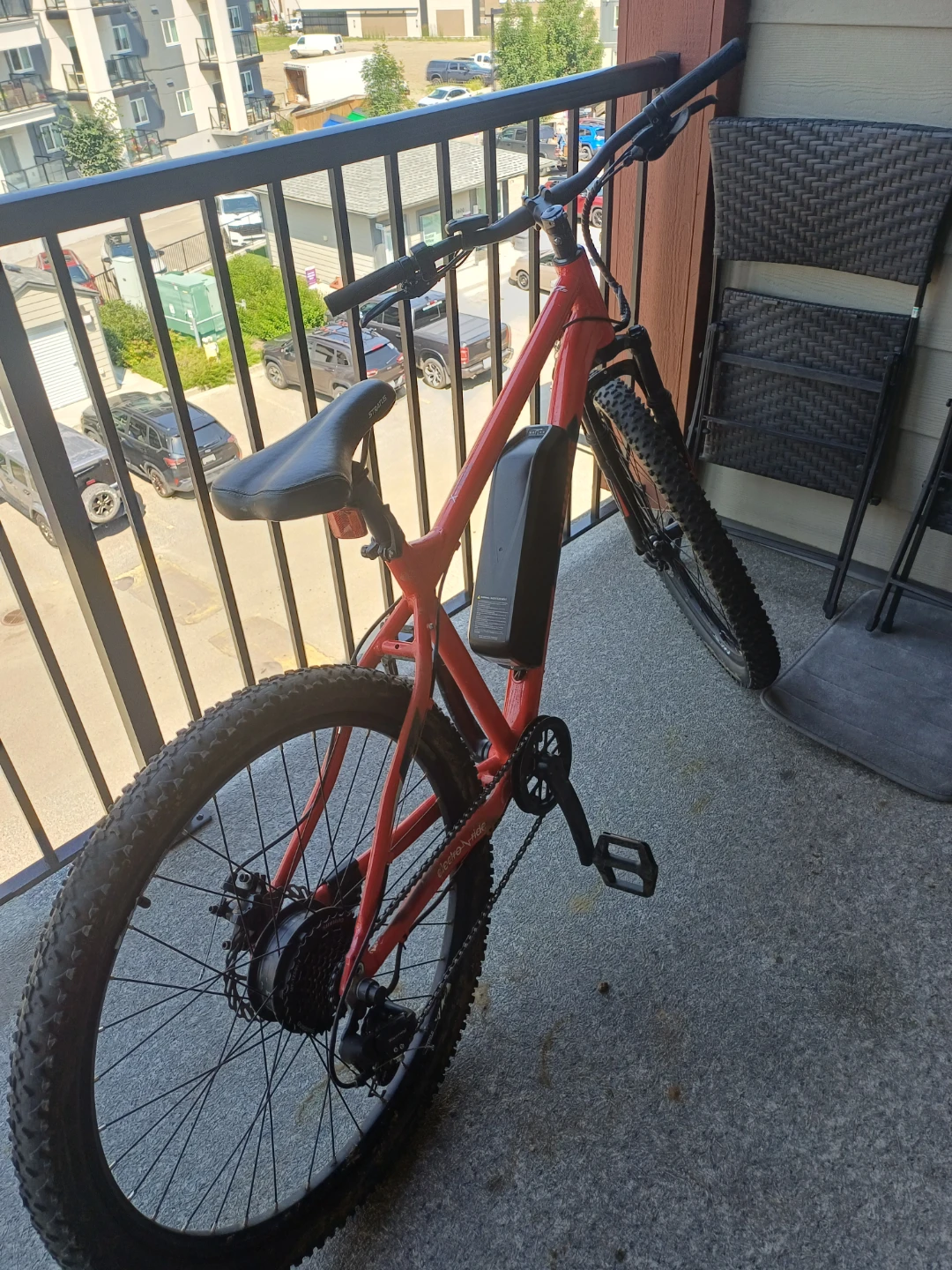 Red Electric Fat Tire Bike