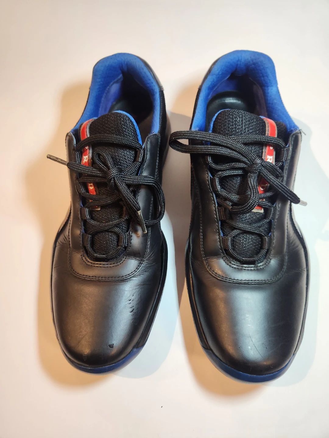 Men's Prada America's Cup Sneakers Black Leather/Mesh - Size 10