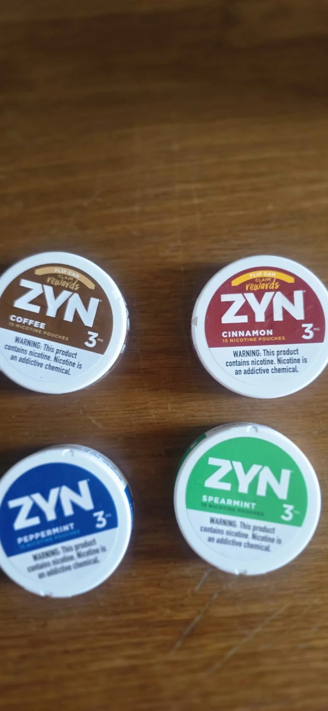 ZYN Nicotine Pouches - Coffee, Cinnamon, Peppermint, Spearmint