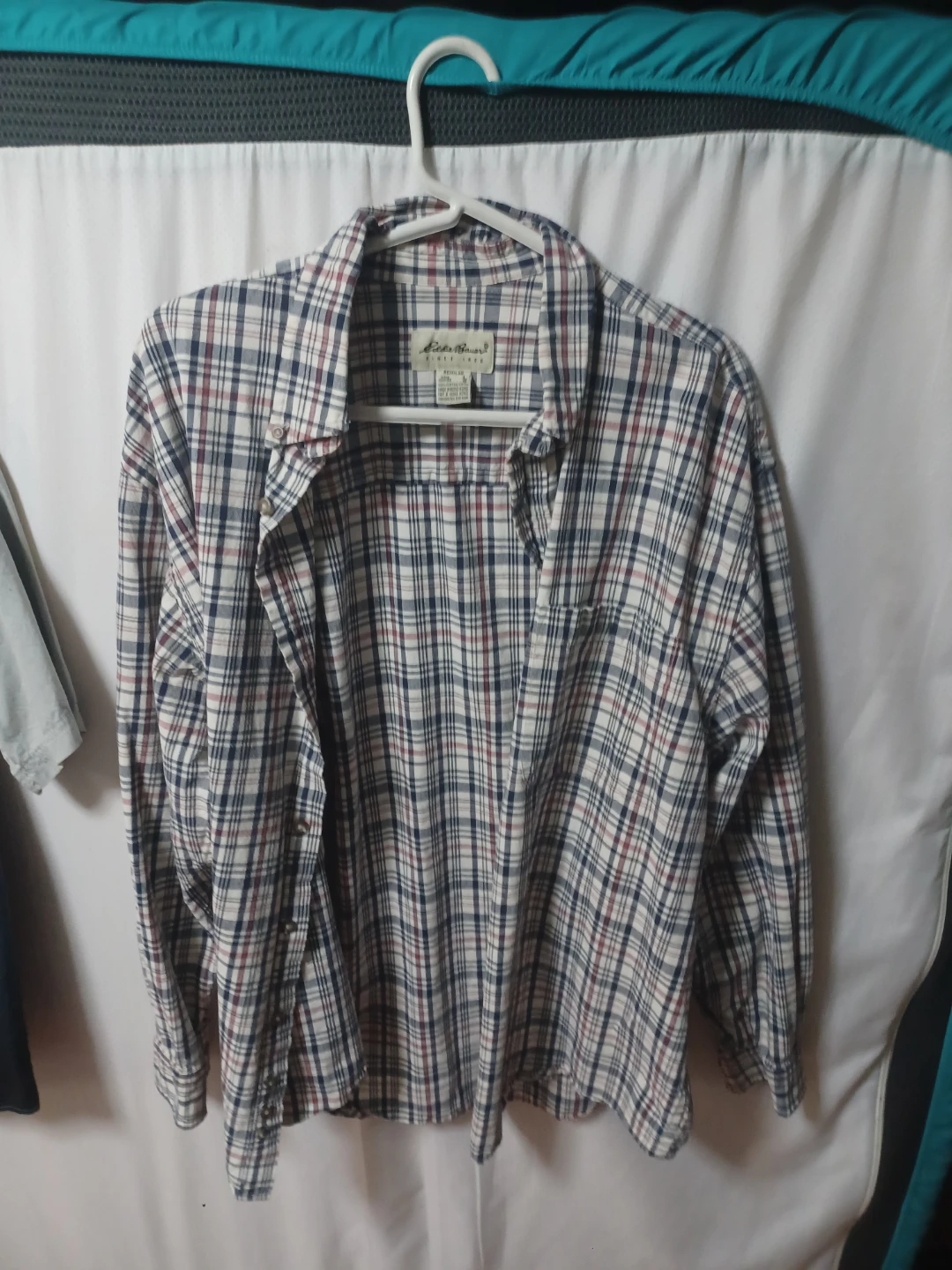 Eddie Bauer Plaid Long Sleeve Button-Up Shirt