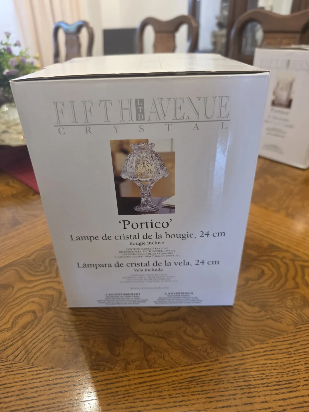 NEW Fifth Avenue Crystal 'Portico' 9 1/2" Crystal Candle Lamp - photo 2