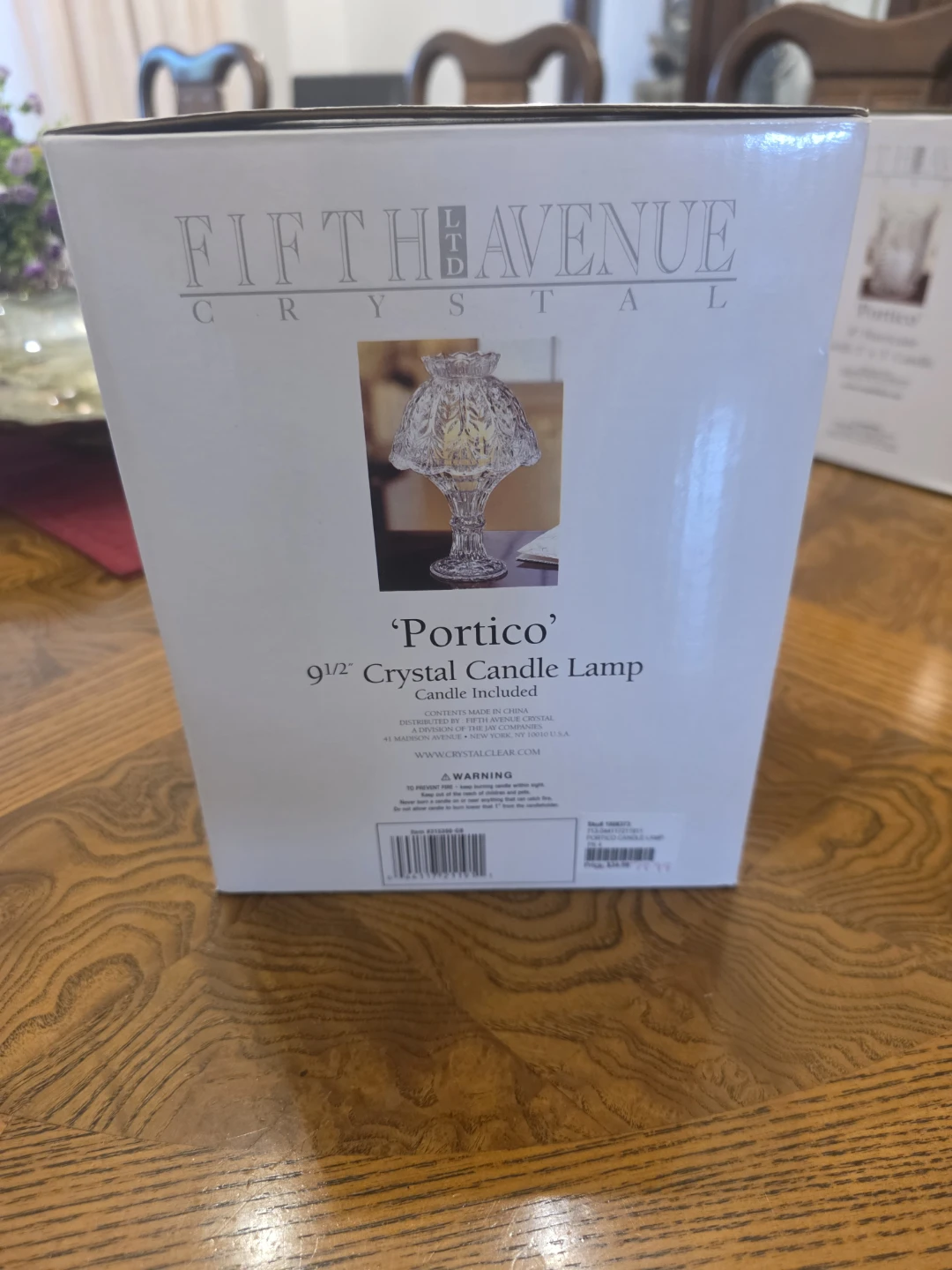 NEW Fifth Avenue Crystal 'Portico' 9 1/2" Crystal Candle Lamp - photo 4