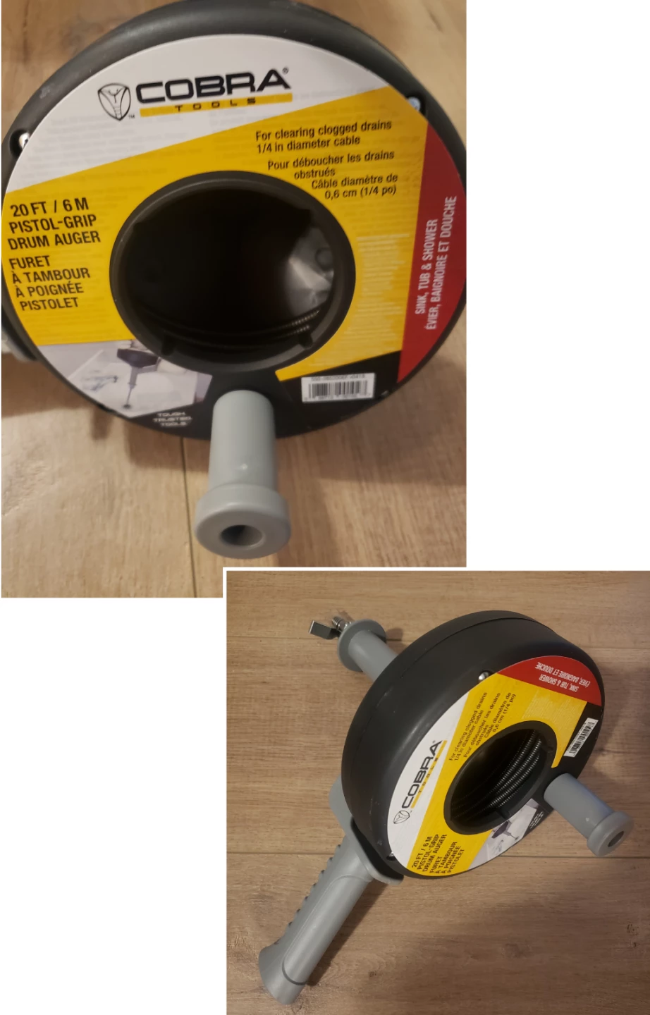 20 FT Pistol-Grip Drum Auger
