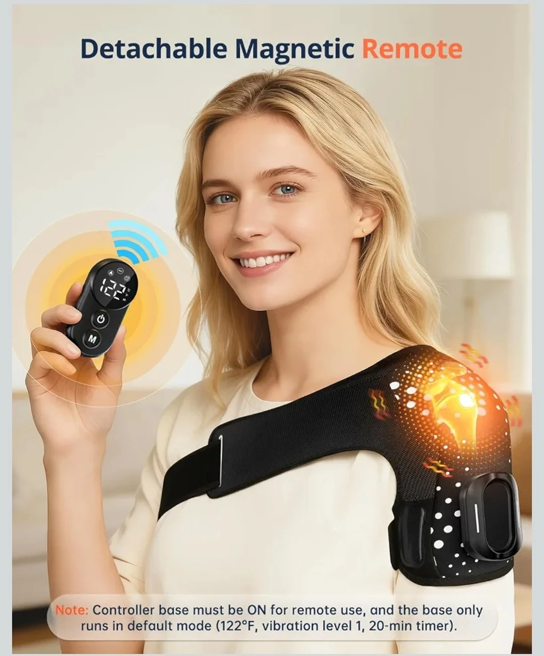 WNH Heated Shoulder Brace with 5 Speed Heating & Vibration Modes - photo 3