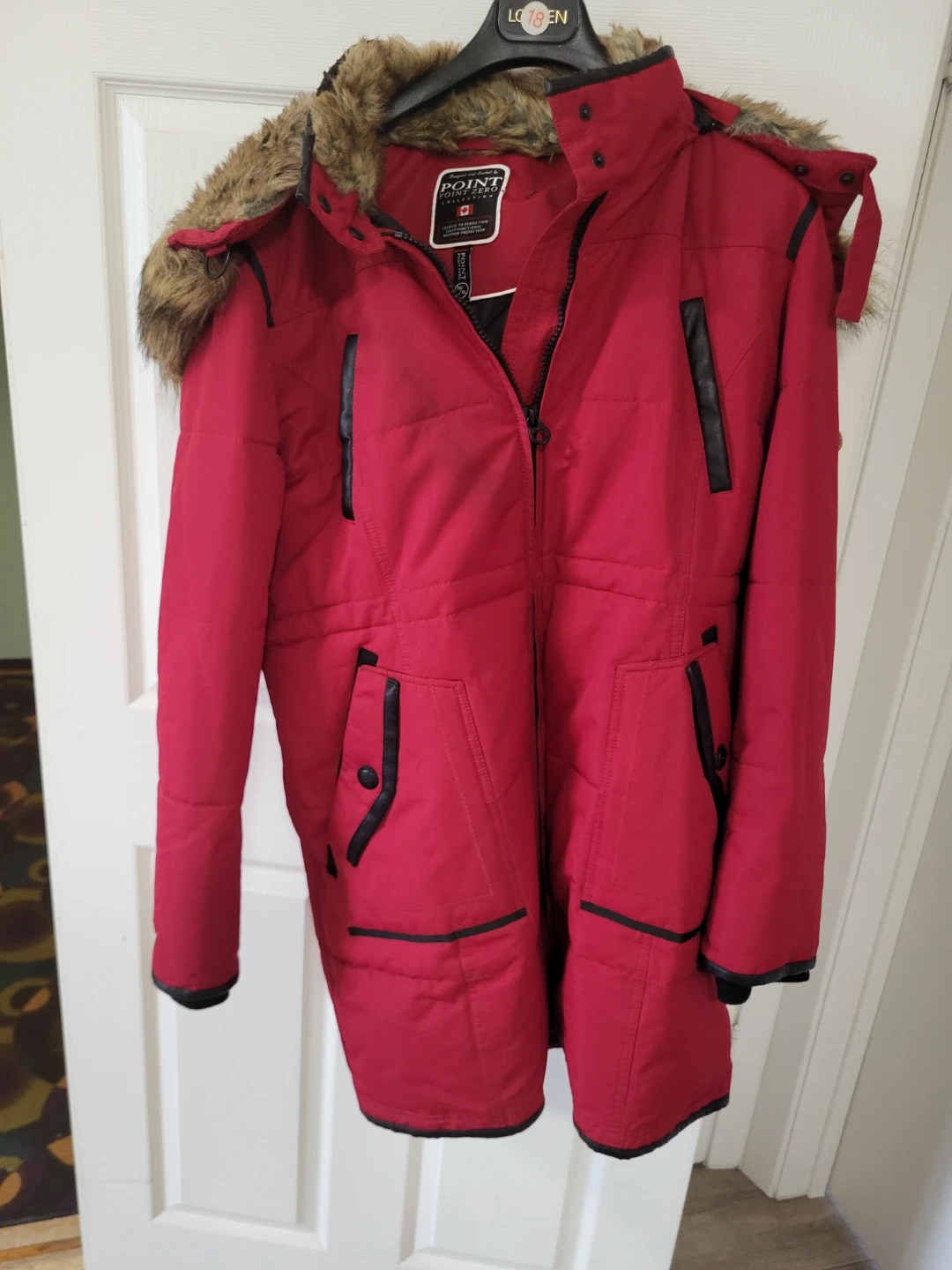 POINT ZERO Women's Red Parka Jacket
