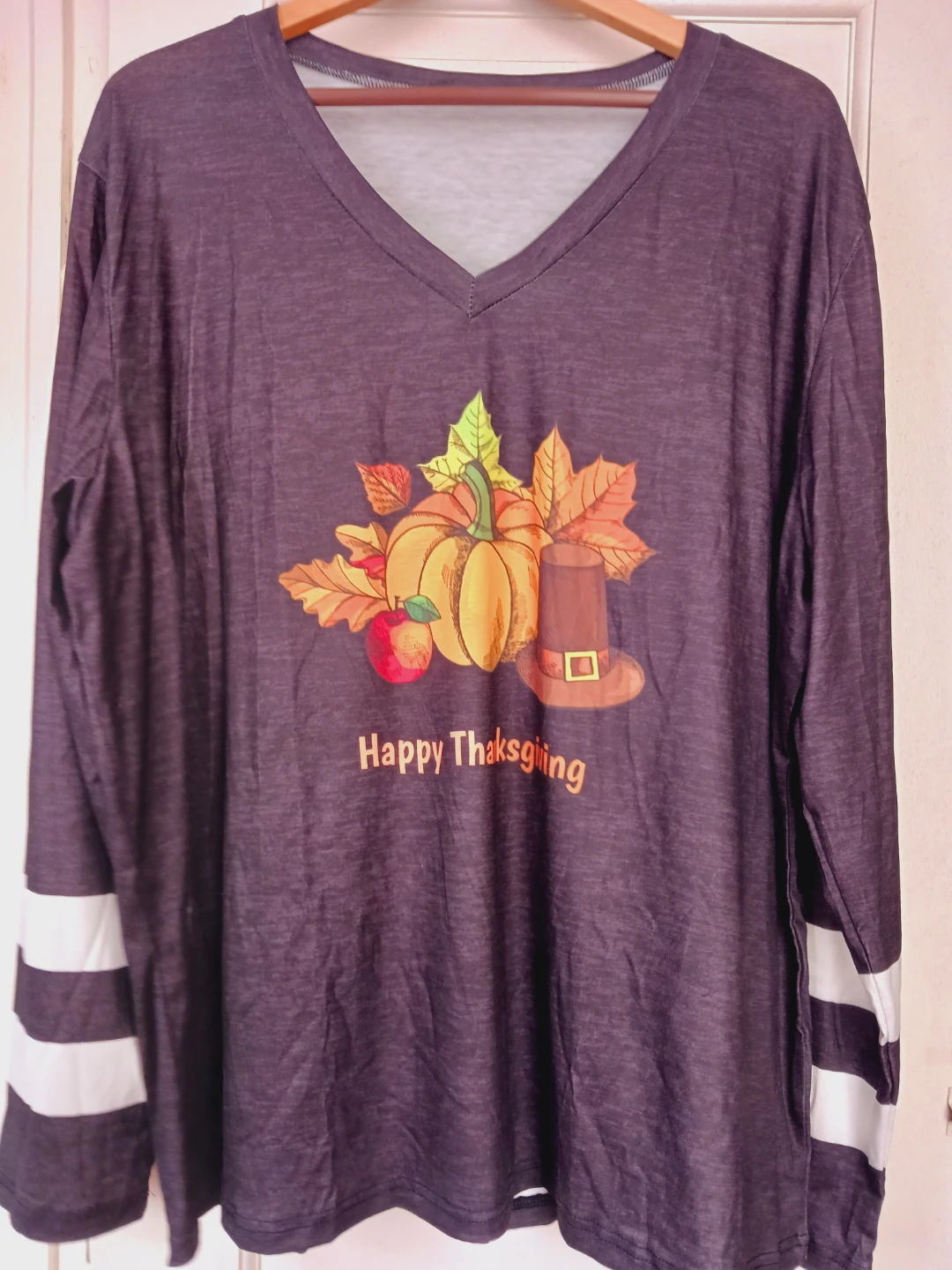 New !!Happy Thanksgiving Long Sleeve Shirt. XL