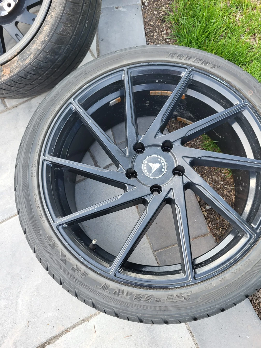 Set of 4 Black Rims and Tires - photo 2