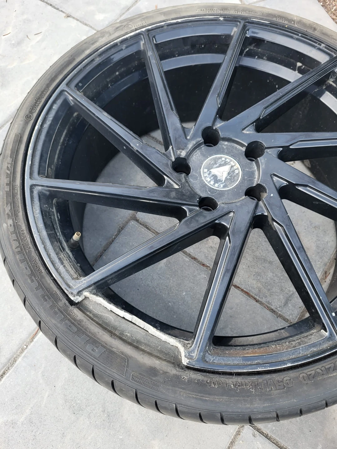 Set of 4 Black Rims and Tires - photo 3