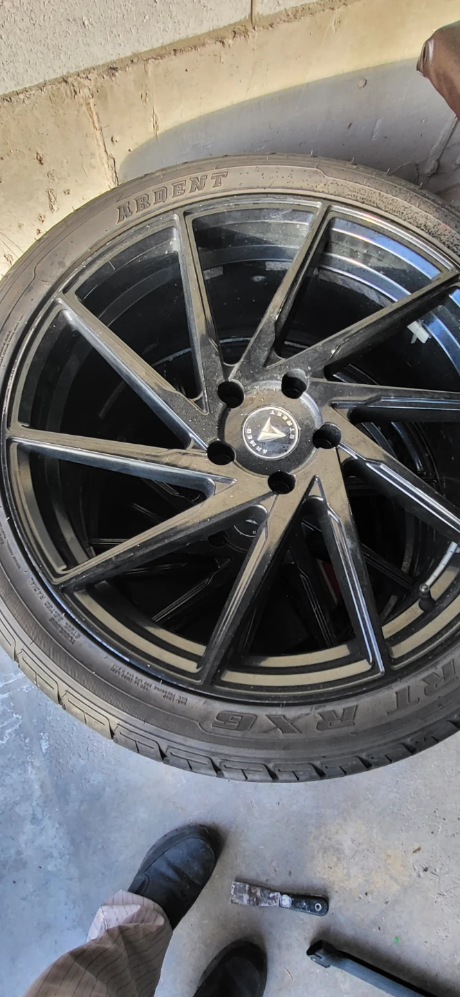 Set of 4 Black Rims and Tires - photo 5