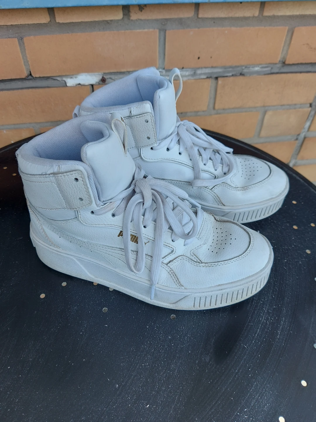 Puma White High Top Sneakers W8 - photo 2