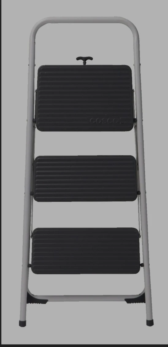 Cosco 3-Step Step Stool, Silver 26-in - photo 2