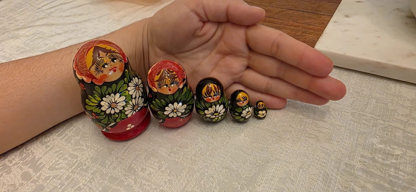 Set of 5 Nested Matryoshka Dolls - photo 4