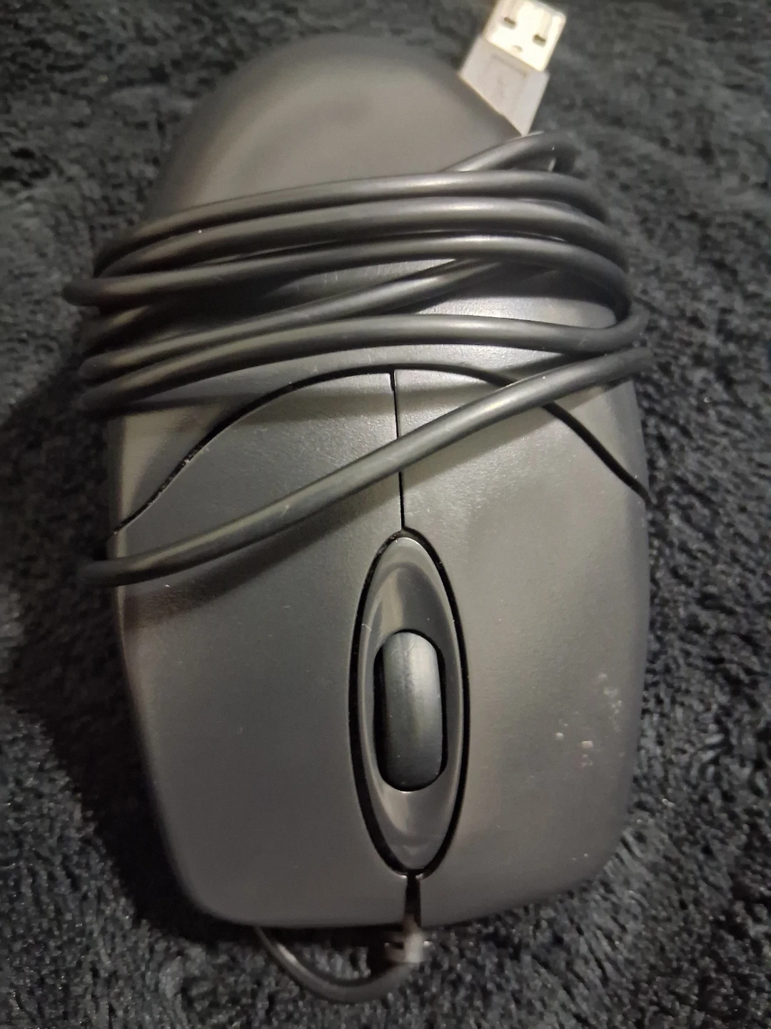 Black Wired USB Computer Mouse
