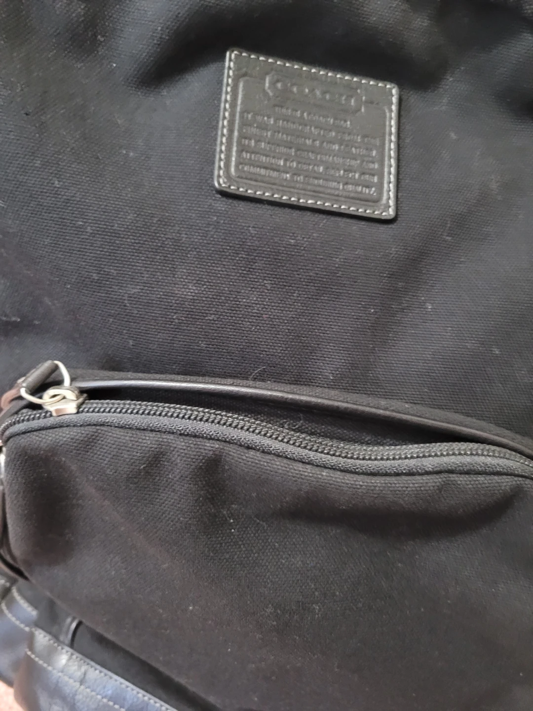 Coach Black Canvas & Leather Backpack - photo 4
