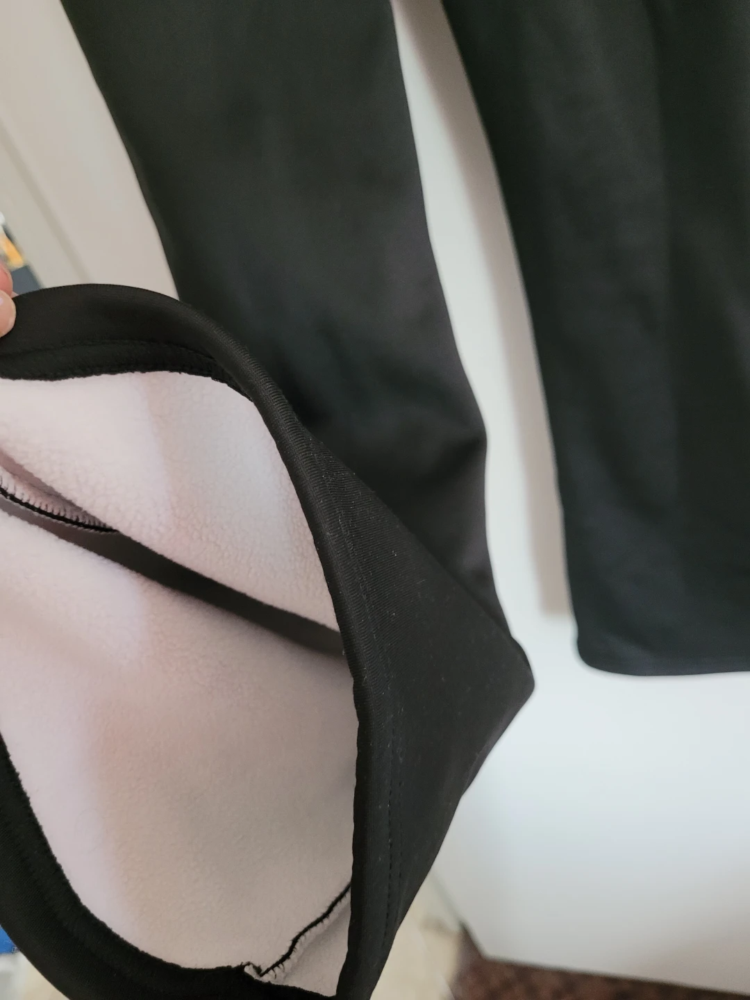 Thick black Fleece-Lined Bell Bottom Pants - photo 3
