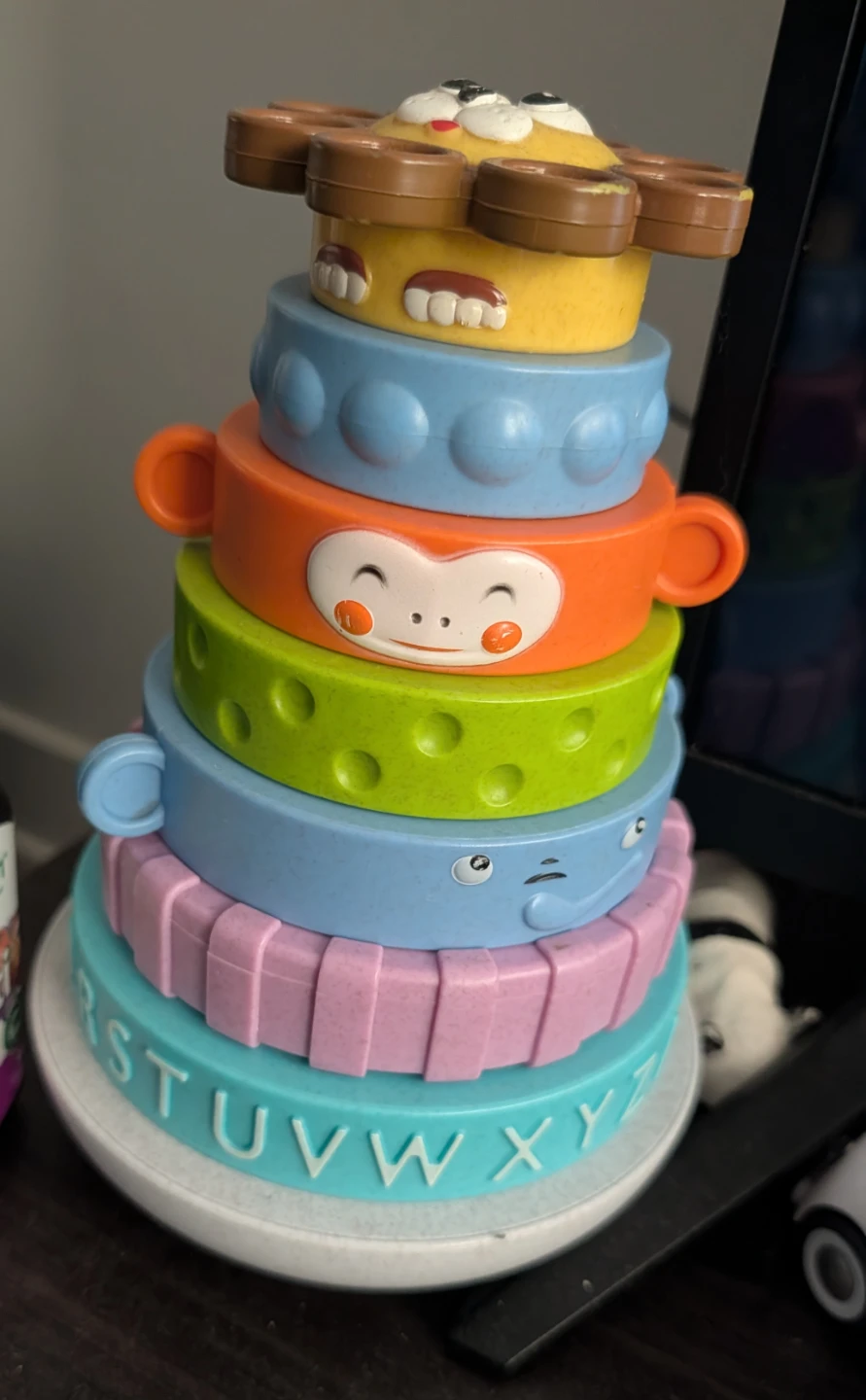Stacking Ring Toy with Alphabet Base