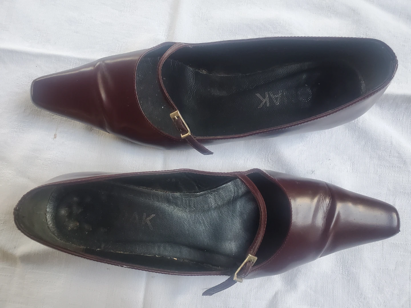 Burgundy Leather Mary Janes - photo 4