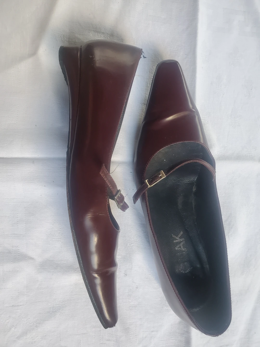 Burgundy Leather Mary Janes - photo 5