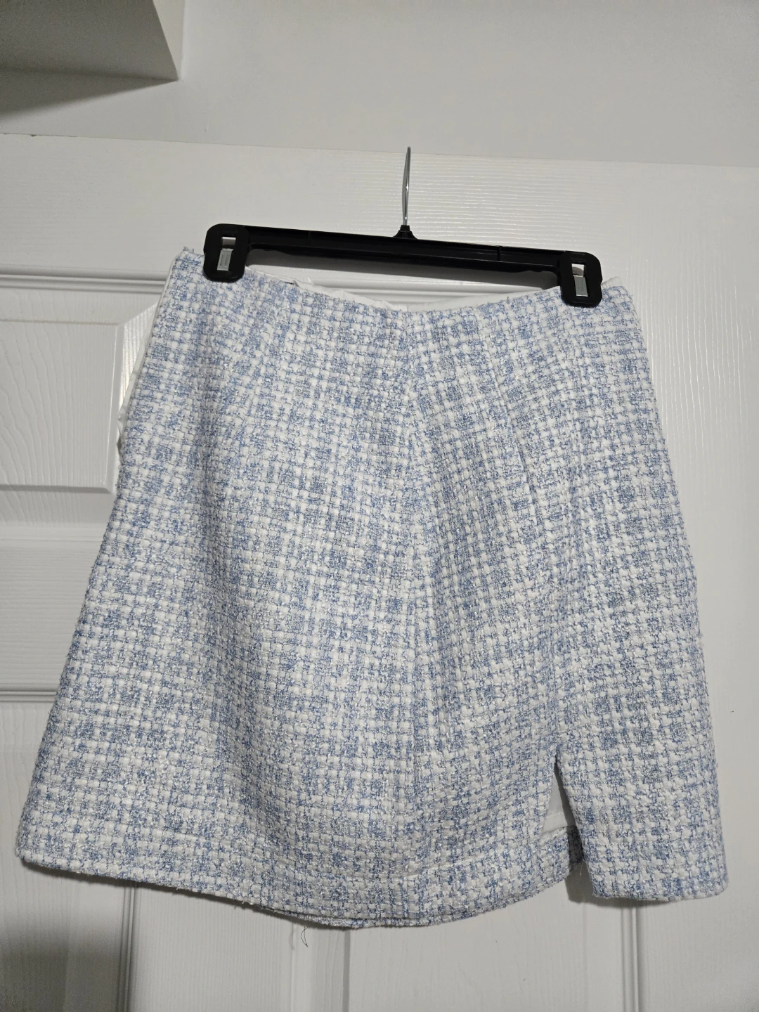 Dynamite Tweed Blazer and Skirt Set - Light Blue - photo 2