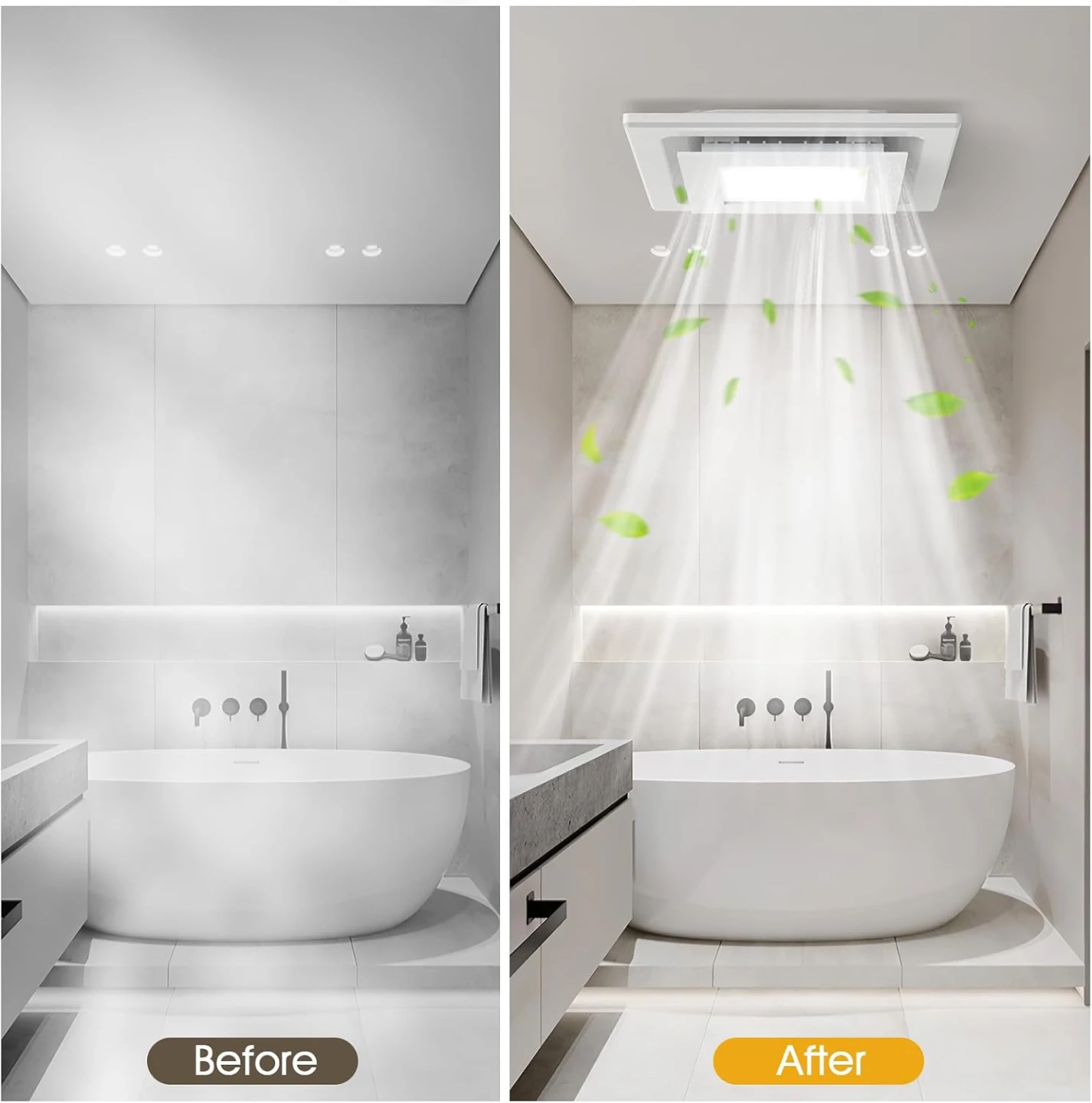 Bathroom Exhaust Fan with LED Light - photo 2
