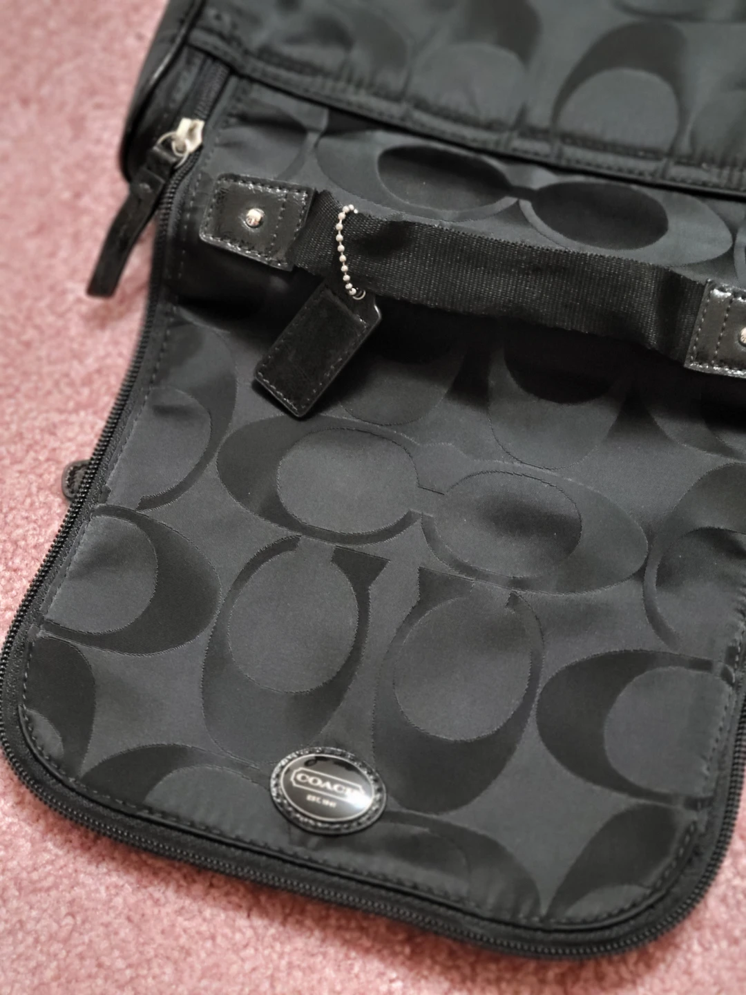 Coach Black Signature Cosmetic Bag - photo 5