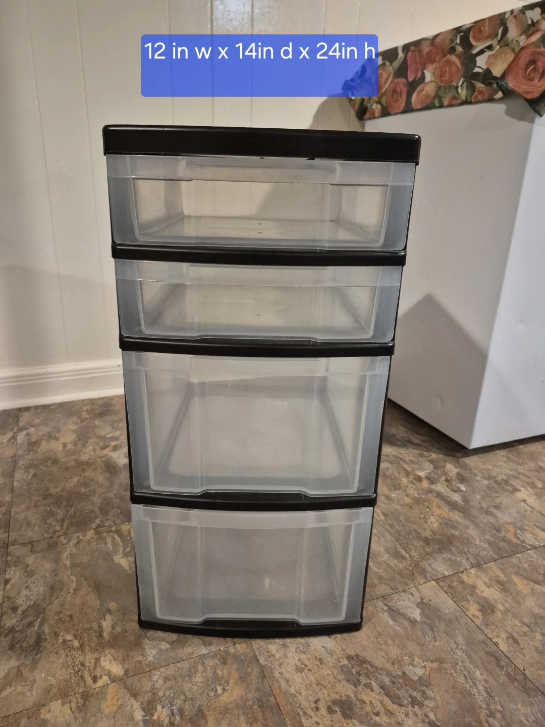 4-Drawer Plastic Storage Tower
