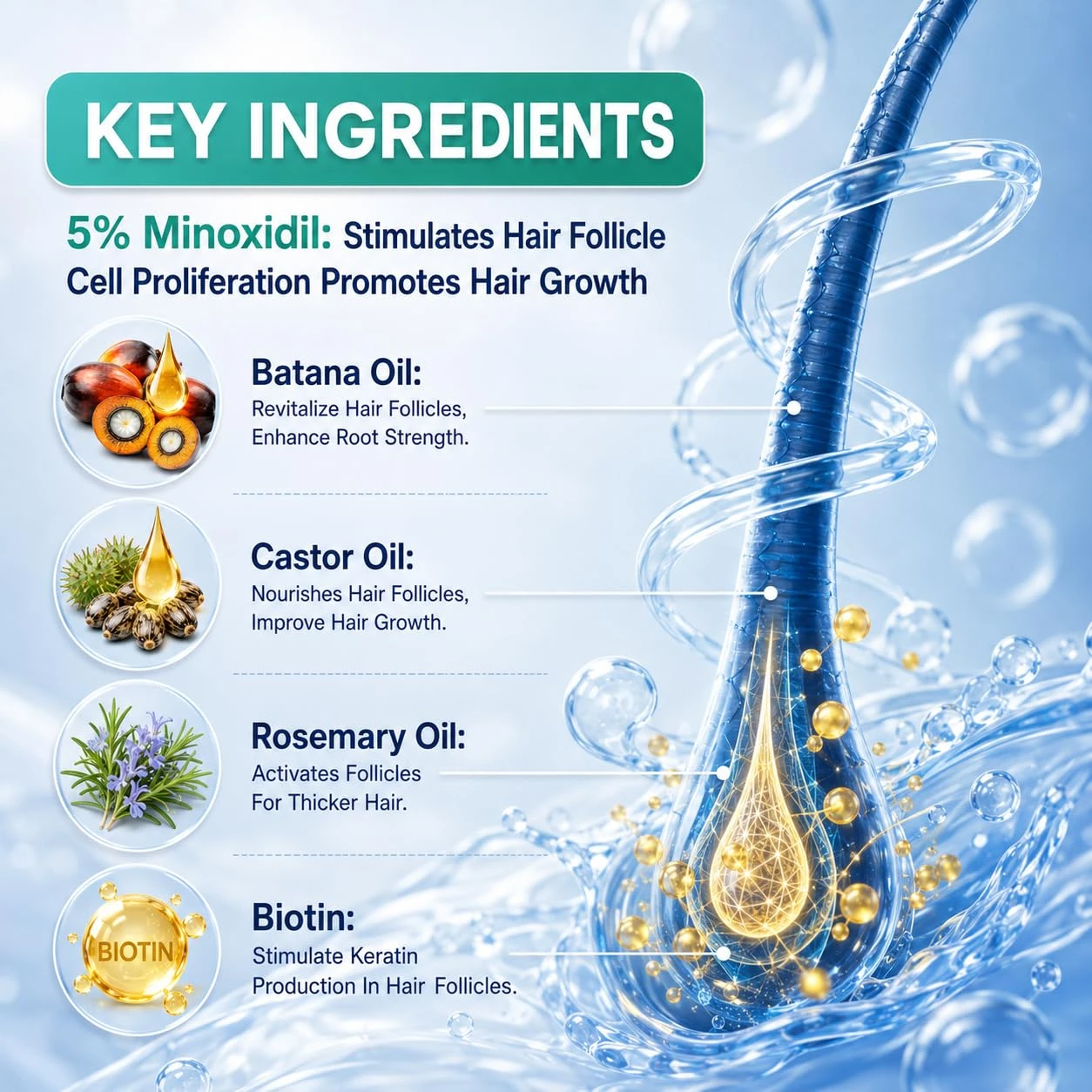 NEW Hair Growth Serum for Hair Beard Regrowth - photo 4