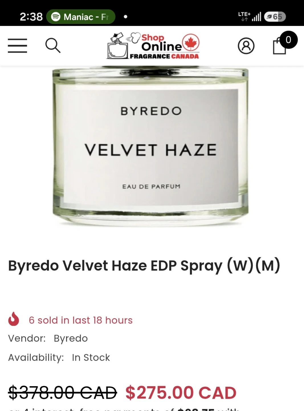 Byredo Velvet Haze Eau de Parfum Spray 50ml - photo 4