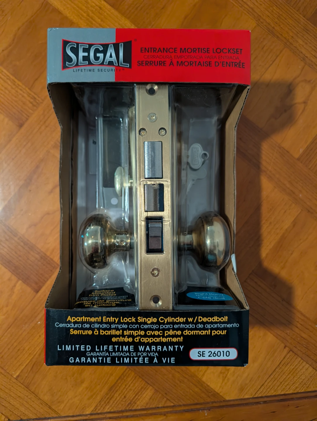 Segal Apartment Entry Lock Single Cylinder Mortise Lockset - photo 2