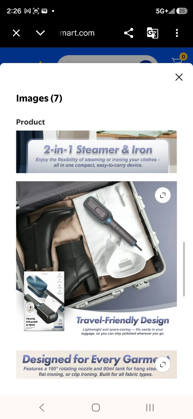 2-in-1 Travel Steamer & Iron - photo 4