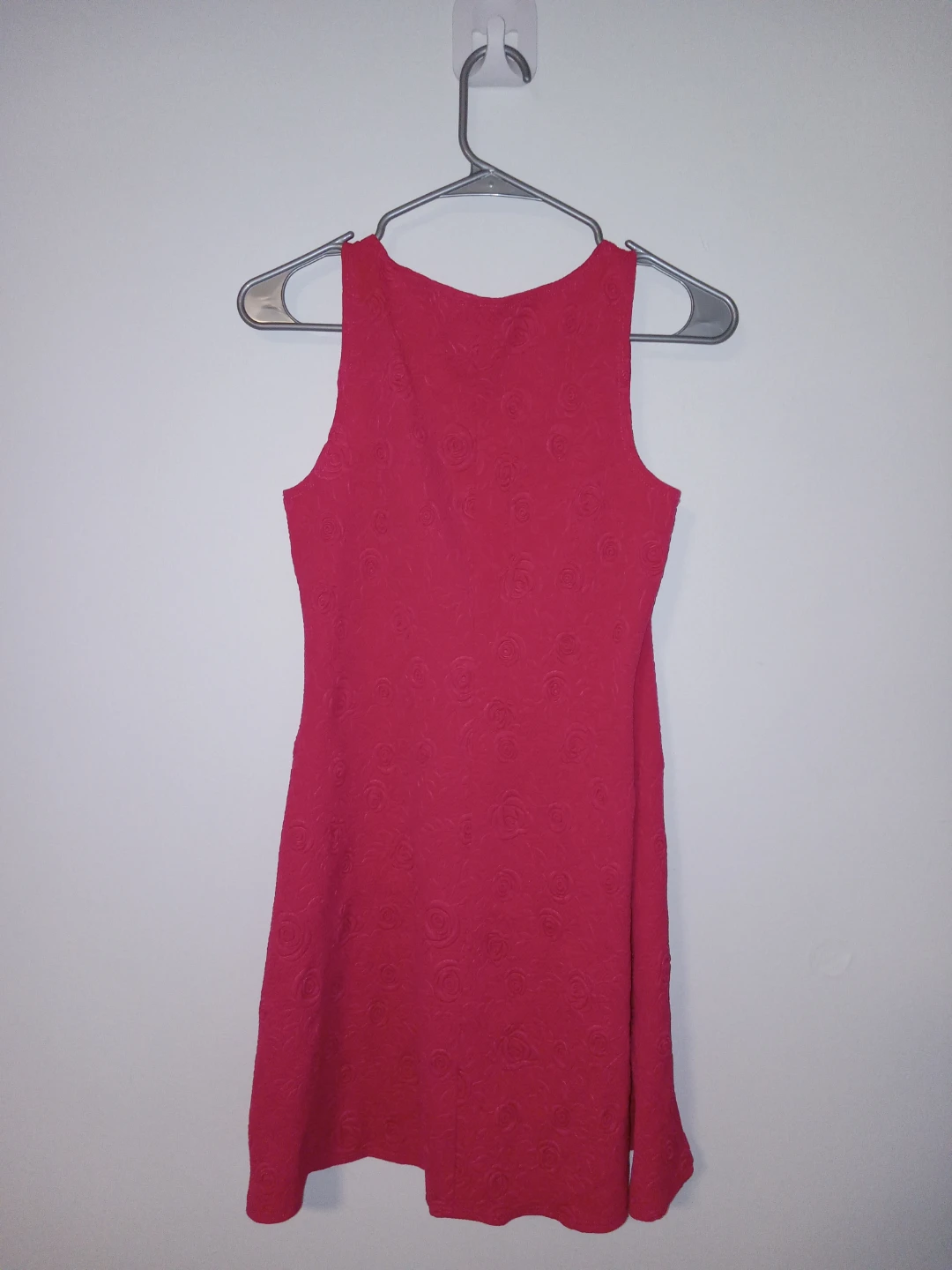 Pink Textured Rose Sleeveless Dress - photo 3