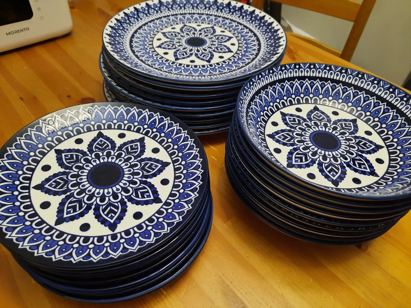 Blue and White Ceramic Dinnerware Set