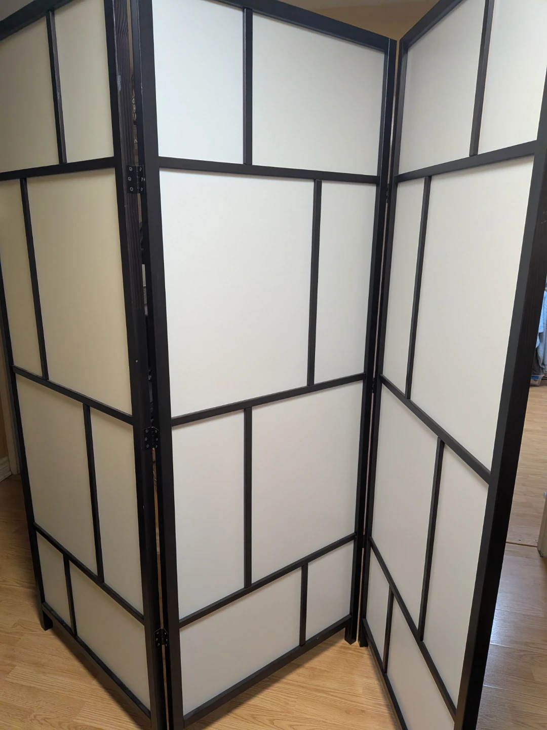 3-Panel Folding Room Divider Screen - photo 3