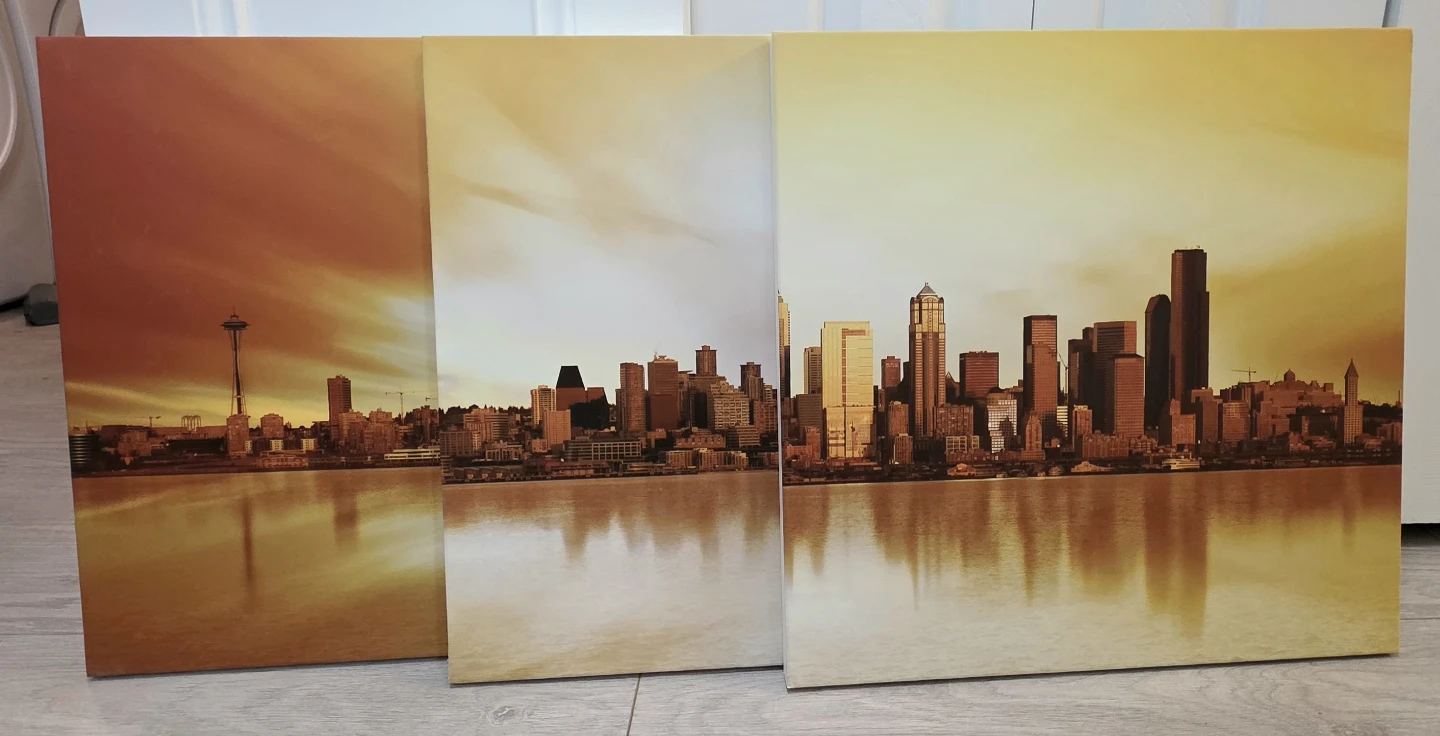 Seattle Skyline Triptych Wall Art - photo 2