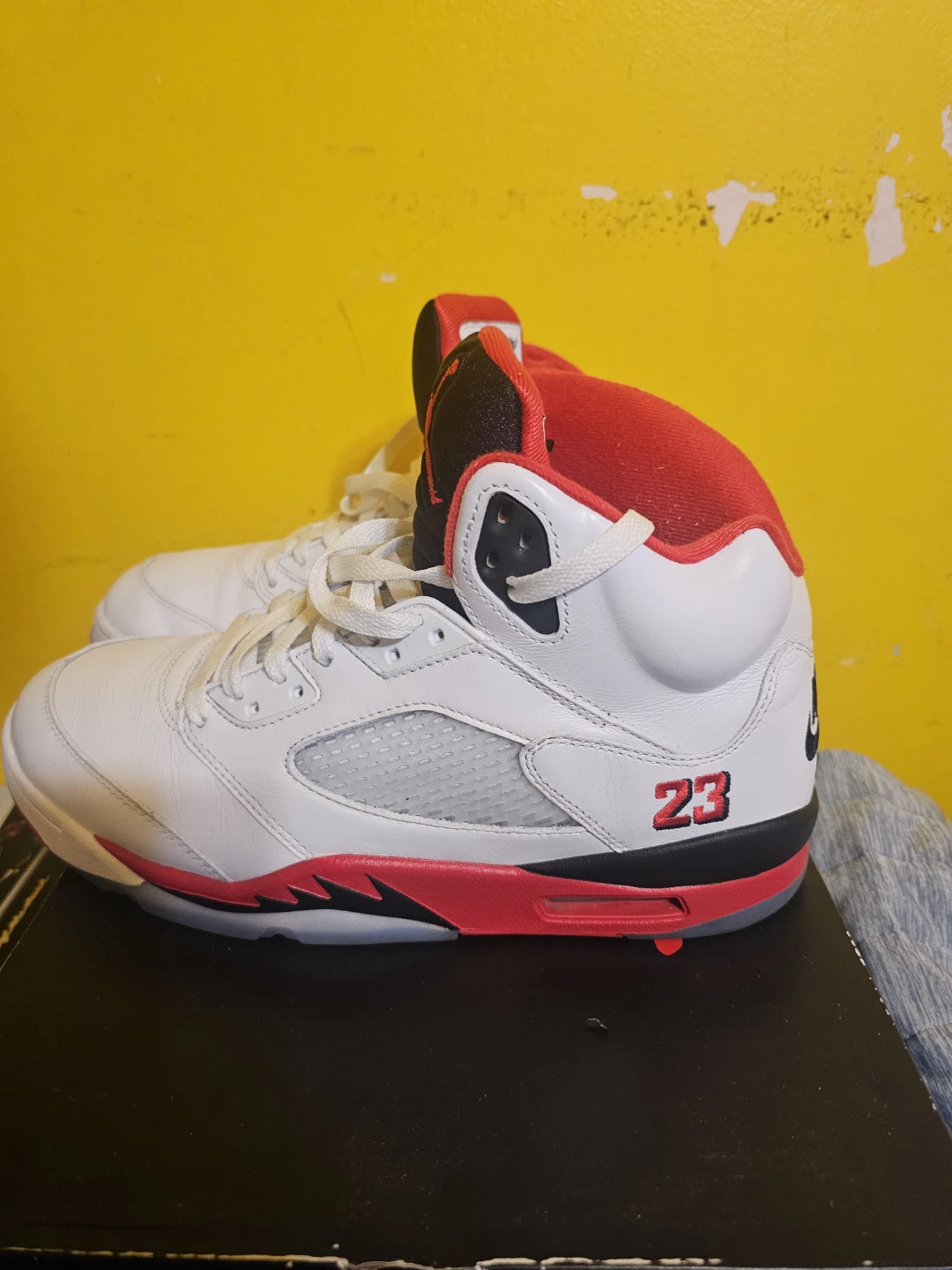 Air Jordan 5 Retro White Red "23" - photo 2