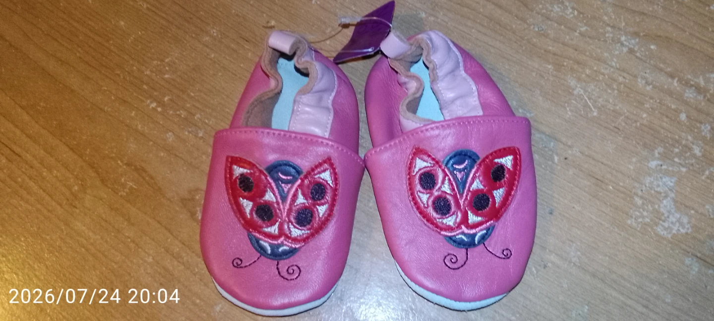 Native Sole Pink Ladybug Baby Shoes