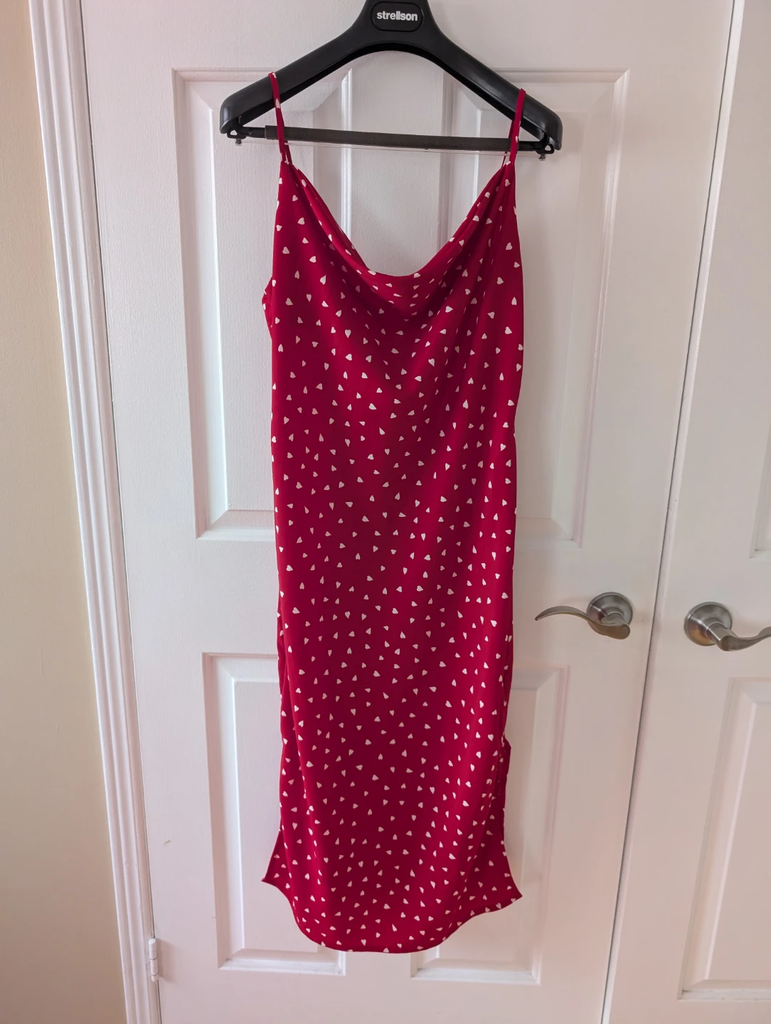 Red Heart Print Sun Dress