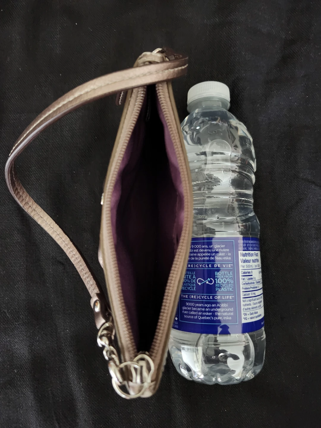 Coach Wristlet Pouch Bronze Metallic Leather - photo 3