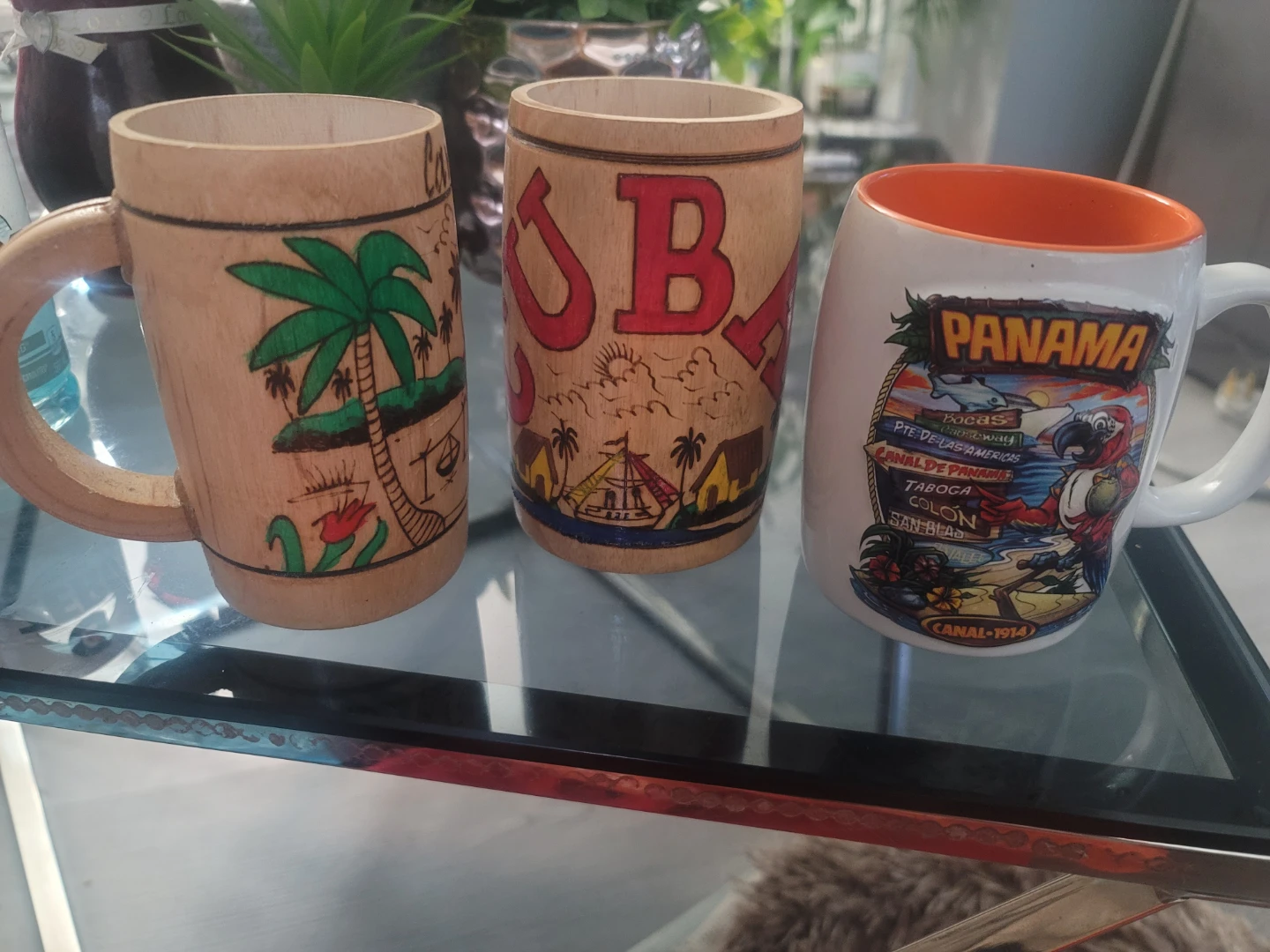 Handmade Collection of 3 souvenir mugs
