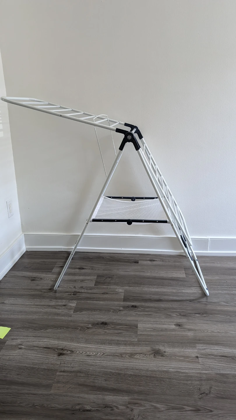 White Clothes Drying Rack - photo 5