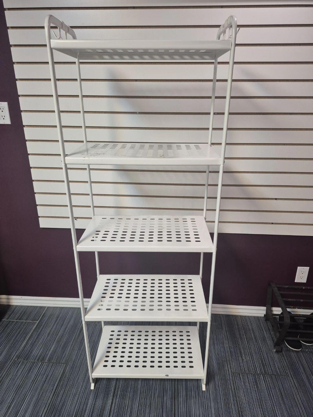 White 5-Tier Metal Shelving Unit
