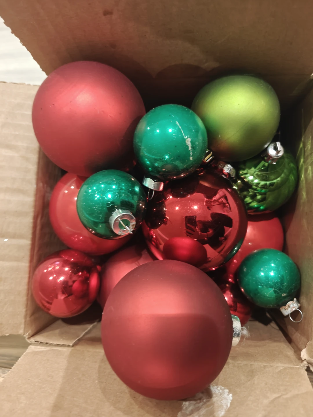 Box of Crystal Christmas Ornaments