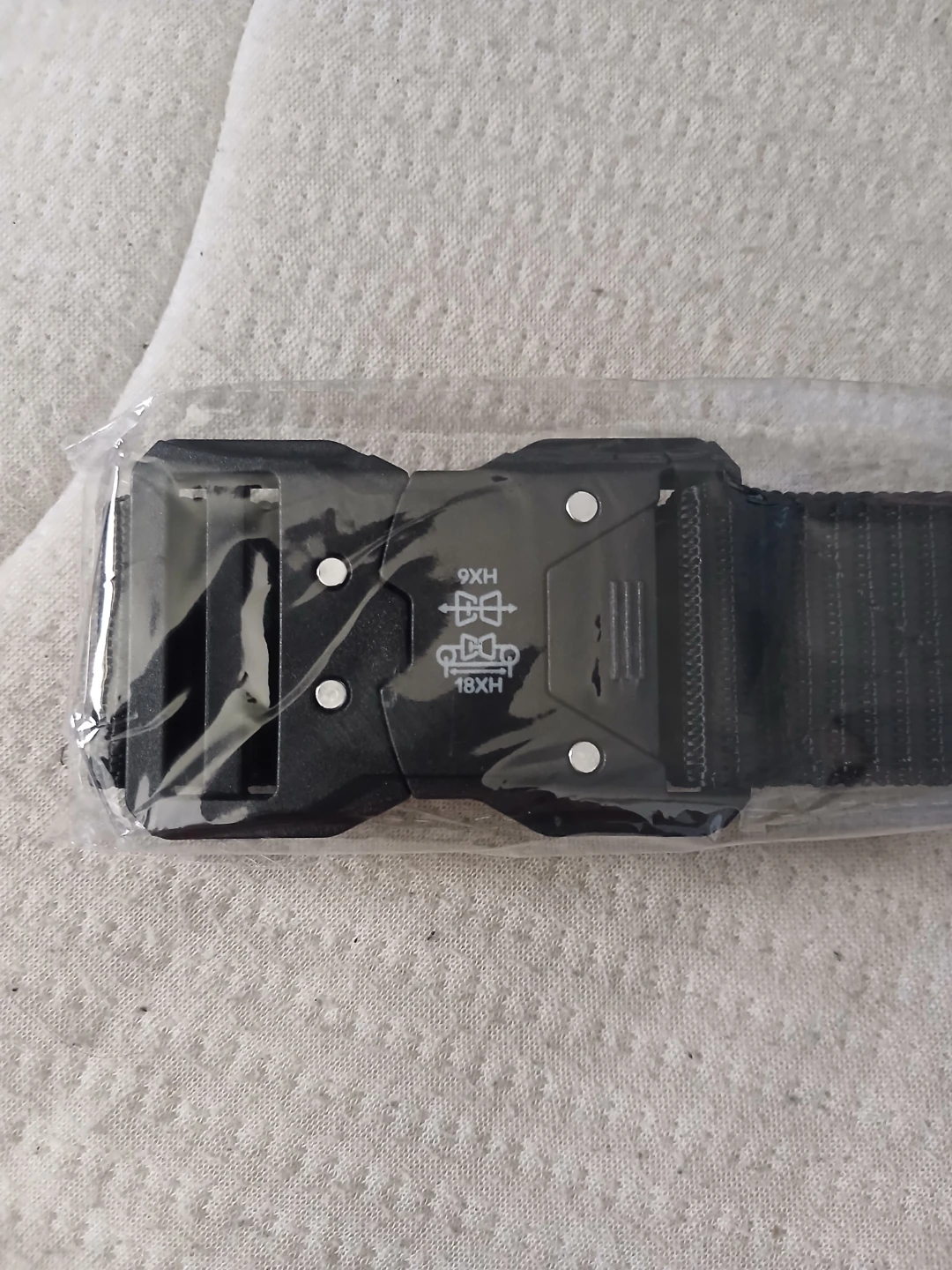 Black Woven Webbing Men's Belt - photo 2