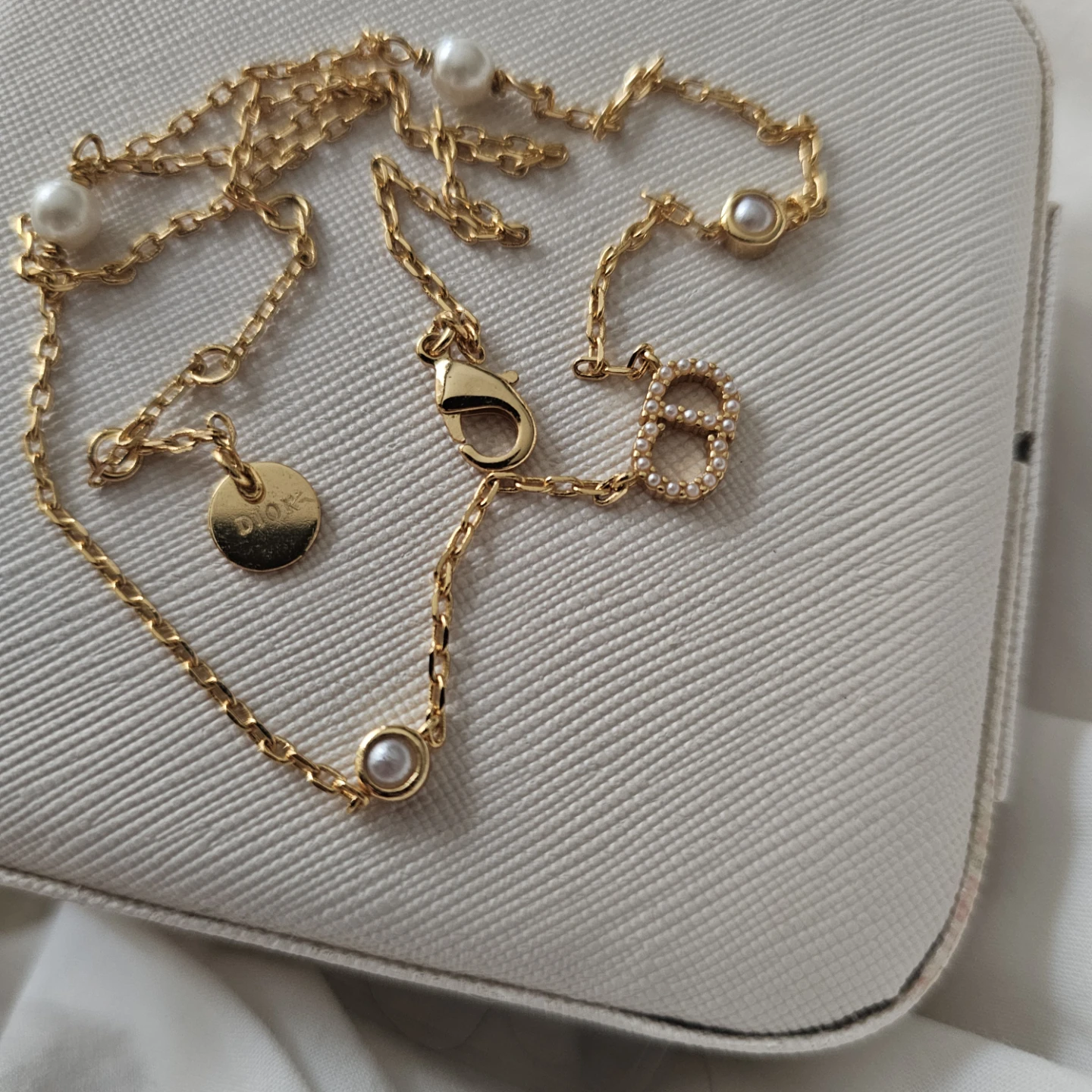 Dior CD Necklace with Pearls