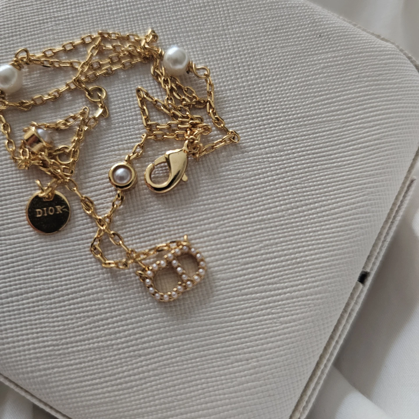 Dior CD Necklace with Pearls - photo 3