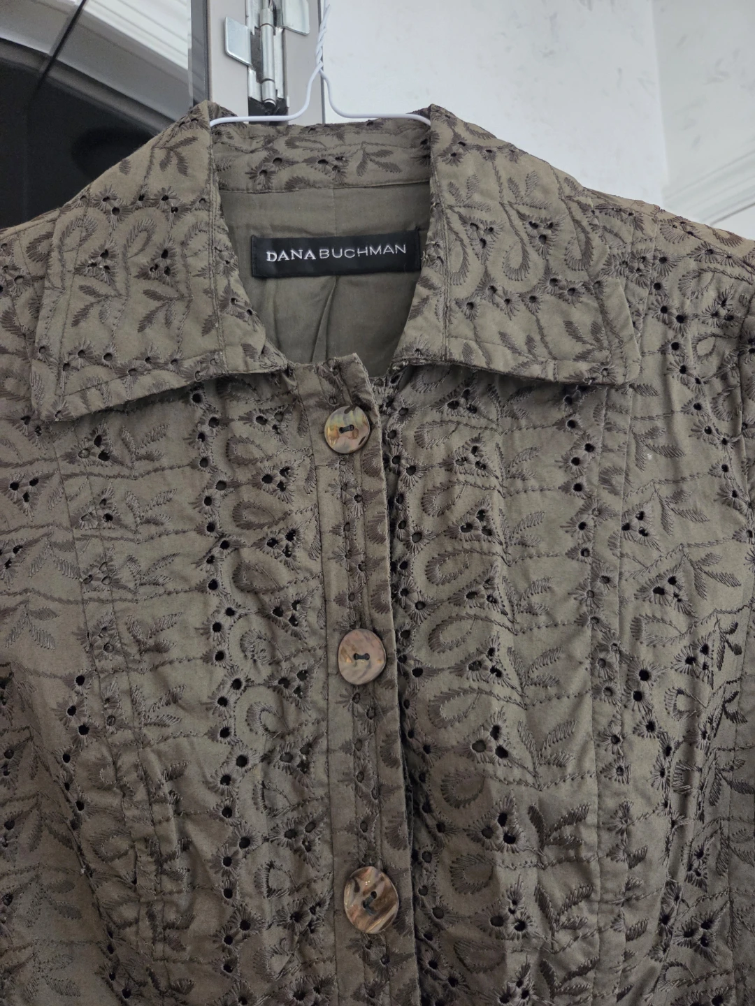Dana Buchman Embroidered Button-Up Shirt - photo 2