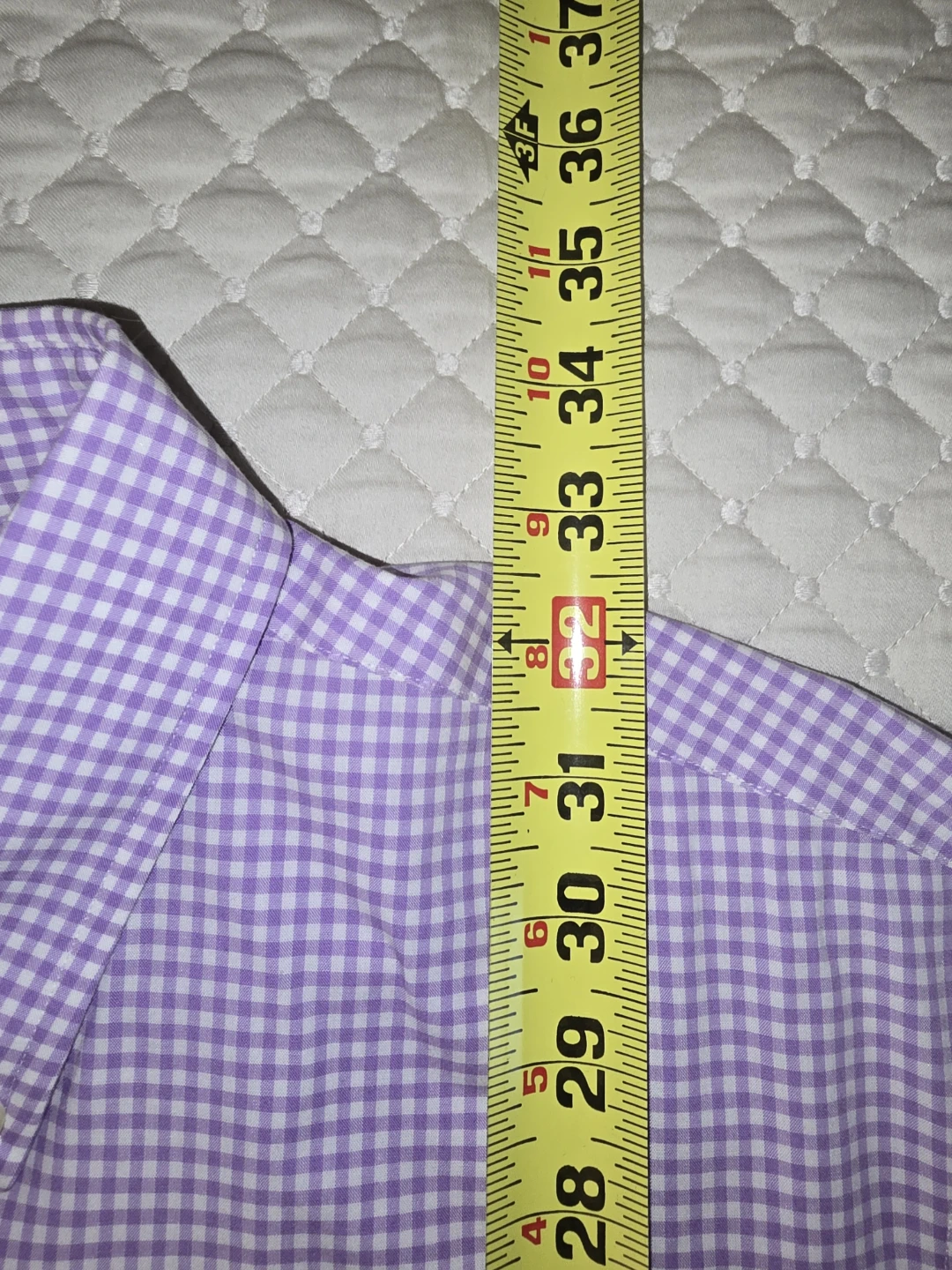 Lg - Ralph Lauren Lavender Gingham Button-Down Dress Shirt. - photo 5