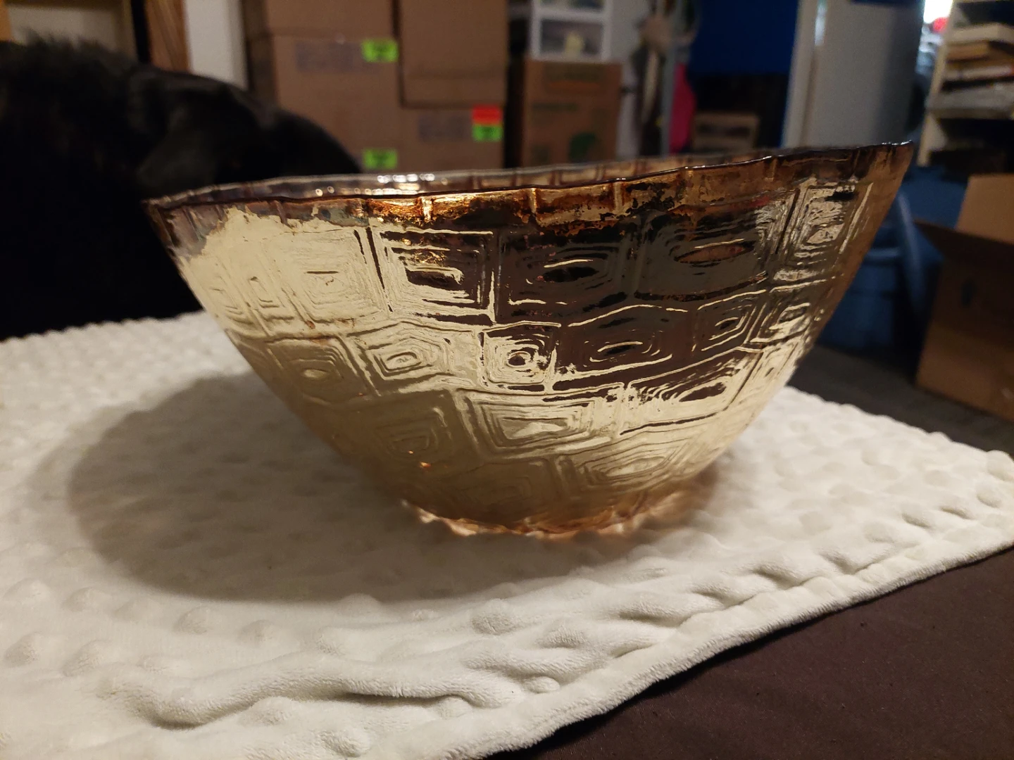 Akcam handmade Decorative Glass Bowl Faux tortoise shell - photo 2