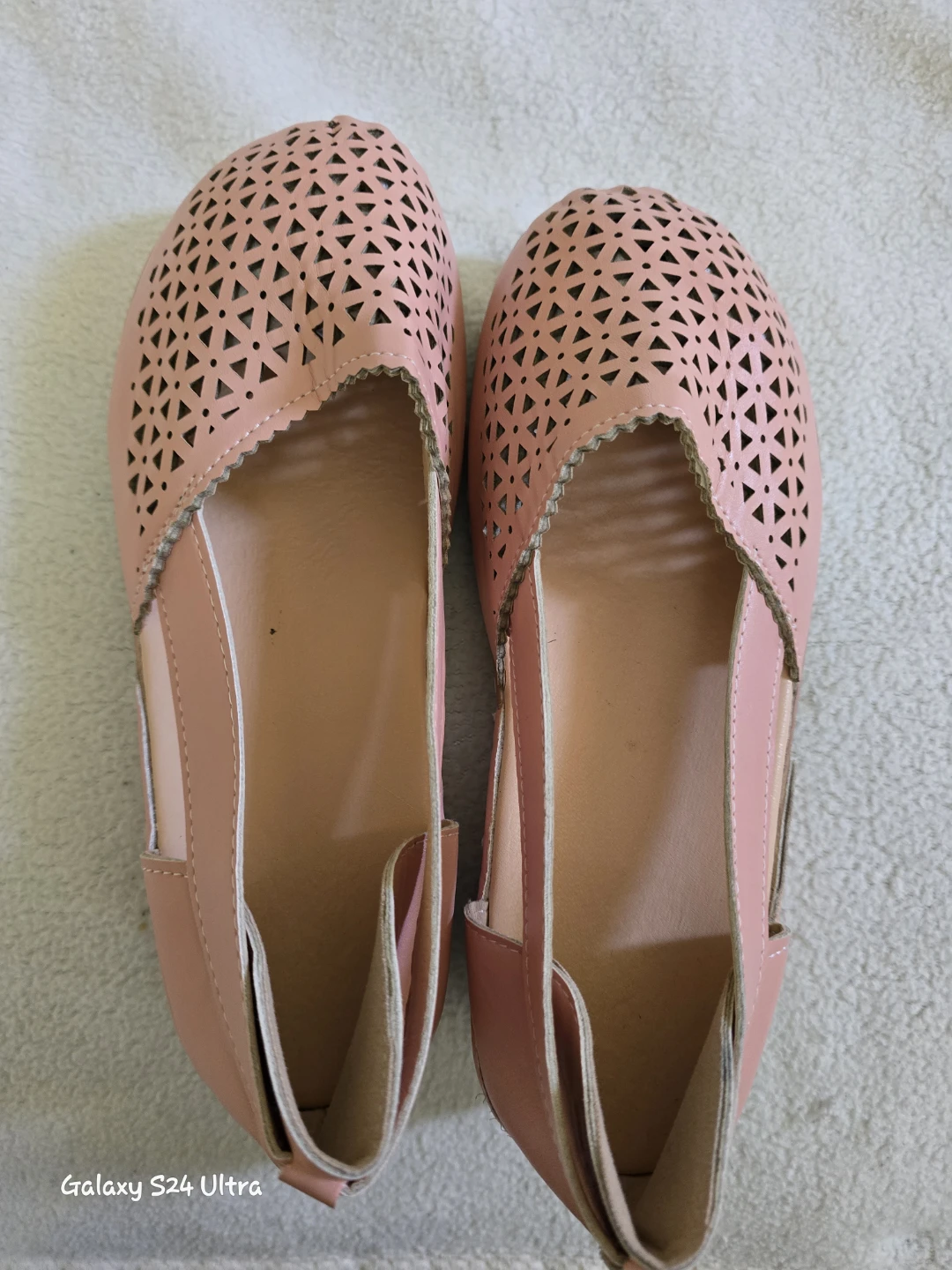 Pink Ballet Flats with Perforated Design - photo 4
