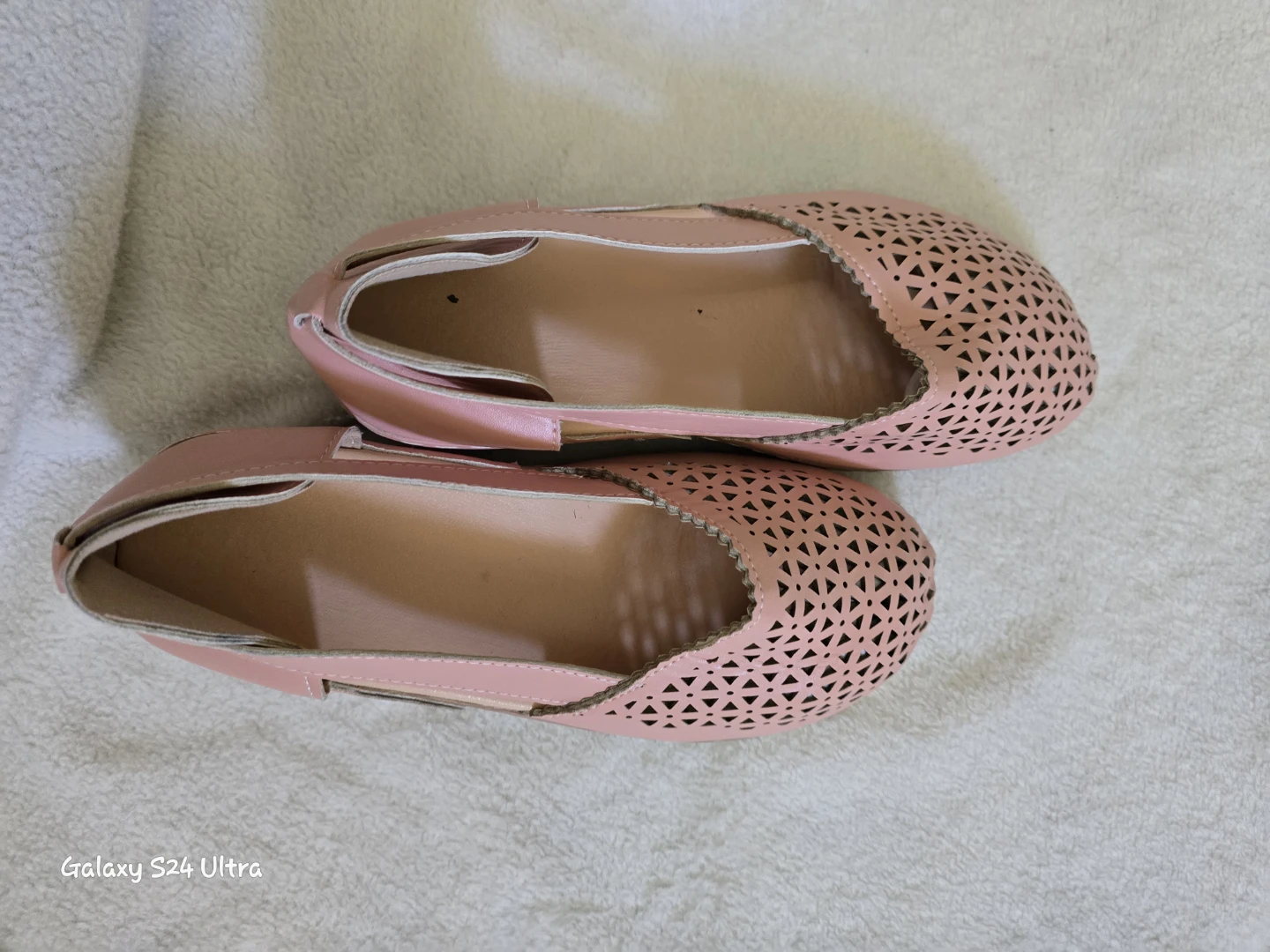 Pink Ballet Flats with Perforated Design - photo 5